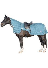 HKM Fliegenausreitdecke, abnehmbares Halsteil, aqua, 125