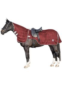 HKM Fliegenausreitdecke, abnehmbares Halsteil, dunkelrot, 95