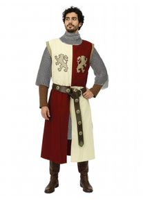 Tunic red/white with double lion - Leonard