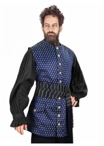 Gilet pirate aspect velours - James Hook, bleu