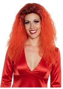 maskworld Perruque à crinière rouge sauvage