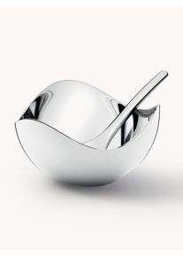 Georg Jensen Miska na soľ s lyžičkou Bloom Strieborná Nehrdzavejúca oceľ Ø 7 x V 4 cm