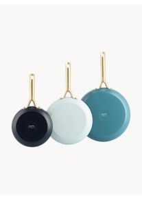 Greenpan Conjunto de frigideiras com revestimento antiaderente Shades, conjunto de 3 Azul Aço inoxidável, Metal Conjunto com vários tamanhos