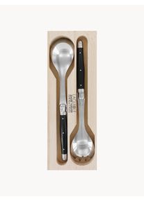 Laguiole by André Verdier Vysokoleštený príbor na šalát Debutant Svetlé drevo, Čierna, Strieborná Drevo, Umelá hmota, Kov D 25 cm