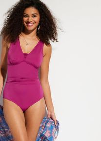 bonprix Női Alakformáló fürdőruha közepes formáló hatással, lila, 42