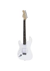 Dimavery ST-203 E-Gitarre LH, weiss (E-Gitarre), Gitarre, Weiss