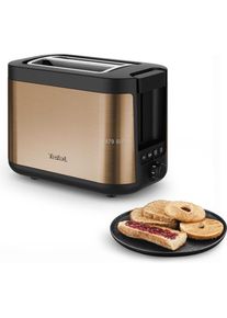 Tefal Coppertinto TT430G10 Toaster, 850 W, black/copper, Gold , Toaster, Kupfer
