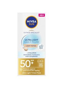 Nivea, Sonnencreme, Daily Fluid Light Tinted SPF 50+ (Sonnencreme Gesicht, SPF 50+, 40 ml)