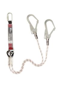 Opsial, Absturzsicherung, -Valsecurity -Sicherheitslinie 1,5 m Doppel mit Dämpfer - 2 Gerüsthaken und Carabiner -Haken (Höhensicherungsset, 140 kg)