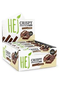 Hej Crispy Protein Bar, 12 x 45 g Riegel, Crunchy Brownie