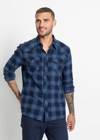 bonprix Flanel ing tiszta pamutb&oacute;l, k&eacute;k, 45/46 (XXL)