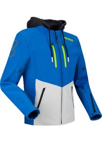 Bering Rotor, textile jacket waterproof , color: Blue/Light Grey/Neon-Yellow , size: S