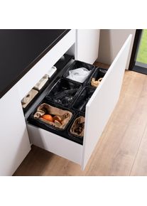 evineo m50 Poubelle avec couvercle et recouvrement en métal, EV1057+EV1062,