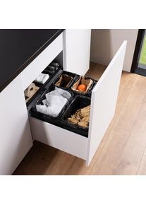 evineo m50 Poubelle avec couvercle et recouvrement en métal, EV1055+EV1061,