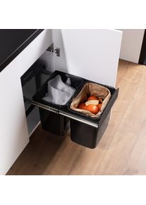 evineo m40 Poubelle avec système de tiroir et couvercle,, EV1052,