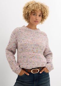 bonprix Oversize’owy sweter z włóczki bouclé, różowy, 52/54