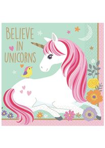 Amscan 16 Serviettes Licorne Magique Ella 33cm