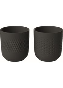 Villeroy & Boch Villeroy & Boch Becher Set 2tlg. Manufacture Collier noir, Tasse, Schwarz