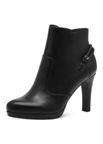 Tamaris , High-Heel-Stiefelette , Stilettoabsatz, Abendschuh, Ankleboots mit Bändern an der Ferse , schwarz , 39 , 39 , High Heel-Stiefelette mit...