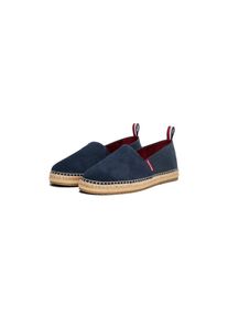 Tommy Hilfiger, Herren, Espadrille &raquo;HILFIGER FLEX MIX ESPADRILLE&laquo; , Sommerschuh, Schlupfschuh, Slipper mit seitlichem Logo-Schriftzug, dunkelblau, 43,