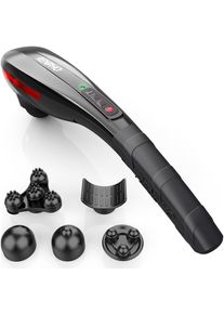 Renpho, Massageger&auml;t &raquo;Kabelloses tragbares Massageger&auml;t&laquo; Tiefengewebsmassage zur Ganzk&ouml;rperentspannung, schwarz, Kunststoff, 5 Geschwindigkeitsstufen