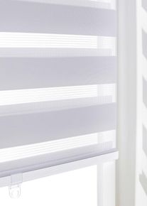 Duo rolgordijn snoerloos - grijs - maat 130x90 cm - bonprix