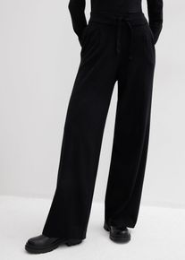 Broek van een zachte kasjmiermix - zwart - maat 48/50 (XL) - met katoen - bonprix