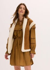 Imitatie lammy gilet - bruin - maat 50 - bonprix