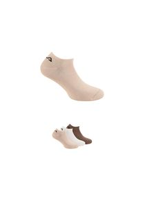 Fila , Socken »UNISEX INVISIBLE PLAIN SOCKS« 3 Paar tlg. mit eingestricktem Logo an der Ferse , MOCHA MOUSSE , 43-46 , 43-46 , Unisex Sneakersocken...