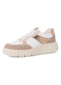 Tamaris , Plateausneaker , Freizeitschuh, Halbschuh, Schnürschuh mit TOUCH-IT Technologie , taupe kombiniert , 40 , 40 , Moderner Plateau-Sneaker...