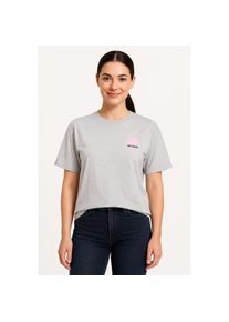 Only , Damen , Kurzarmshirt »ONLVIVVI LIFE S/S LOVELY TOP JRS« , Light Grey Melange Print:College bear , XS , XS , T-Shirt von Only