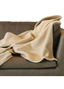Merino deken van natuurlijk haar "Pecorina" | Fluwelen bies | 100x150 cm | crème | 100x150 cm | crème | allnatura