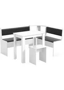 Mid.you Eckbankgruppe , Weiß , Holzwerkstoff , Wange , 153x115 cm , in verschiedenen Holz-Dekoren erhältlich , Esszimmer, Bänke, Tischgruppen & Eckbankgruppen
