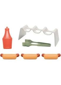 Spielgeschirrset , Multicolor , Kunststoff , 9-teilig , 14x14.5x25 cm , unisex , Spielzeug, Lernspiele