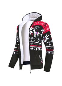 Nebulus Norwegian jacket with faux fur NORON, men, black-red | Winter Sale
