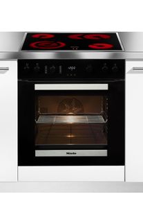 Miele Elektro-Herd-Set »H 2455E D OBSW/EDST + KM 6003 LPT« Herd-Set - Kombination aus Herd und flexibel nutzbarem Kochfeld in schwarz