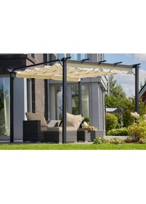 Konifera Pavillon »Pergola "Tilos 4x3"« Außenmaß BxTxH: ca. 400x300x216 cm in beige, Größe B/H/T: 400 cm x 216 cm x 300 cm