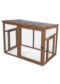 Extension : enclos extérieur TIAKI en bois 116 x 78 x 89,8 cm poules