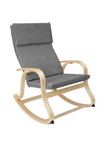 TecTake Mecedora Roca de madera de abedul 150kg gris claro - 404525