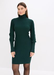Strickkleid mit Rollkragen, gr&uuml;n, Gr&ouml;&szlig;e 48/50 (XL), Viskose, bonprix