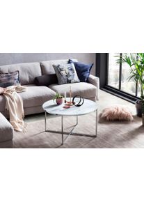 Salesfever Salontafel Caorle salontafel in elegante stijl Elegant design met marmerlook-tafelblad salontafels wit