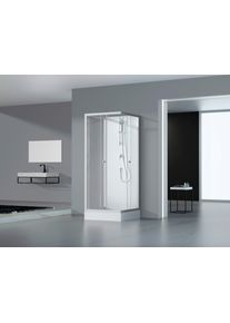 MARWELL Complete douche White Dream inclusief kranen, 80 cm x 80 cm douchecabines wit