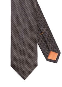 MONTI Stropdas van pure zijde, minimalistisch patroon, 6,5 cm breed heren stropdassen bruin