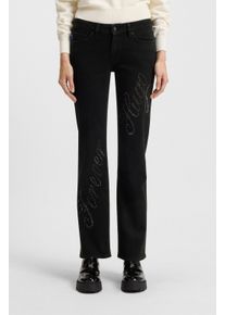 HUGO Blue Slim fit jeans Gamera met strass-logo voor dames slim fit jeans maat 26 zwart