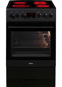 Amica Vrijstaand elektrisch fornuis SHC 11503 SM Oven met 11 programma's en tweeledig uittrekbare bakplaat rails. vrijstaande ovens zwart