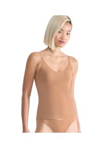 Sloggi Hemd ZERO Feel 2.0 smalle bandjes, v-hals, zacht, zonder beugel dames bodyshaping maat L bruin