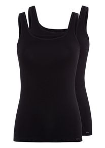 Skiny Hemd Katoen voordeel comfortabel, zacht, basic, nauwsluitend, katoenmix (Set van 2) dames armloze tops maat 44 zwart
