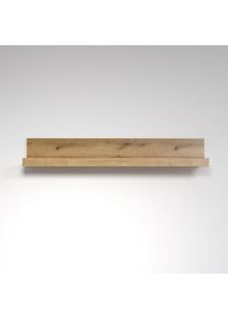 Home Affaire Wandplank Gent Ideaal voor decoraties - gemonteerd (B/D/H): 180x26x31 cm (1 stuk) wandplanken & -rekken bruin