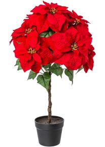 Creativ deco Winterse kunstplant Kerst versiering Fluwelen uitvoering kunstplanten rood