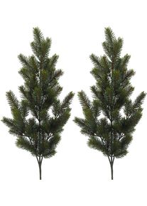 Creativ deco Winterse kunstplant Kerst versiering Tak in een (set, 2 stuks) kunstplanten groen